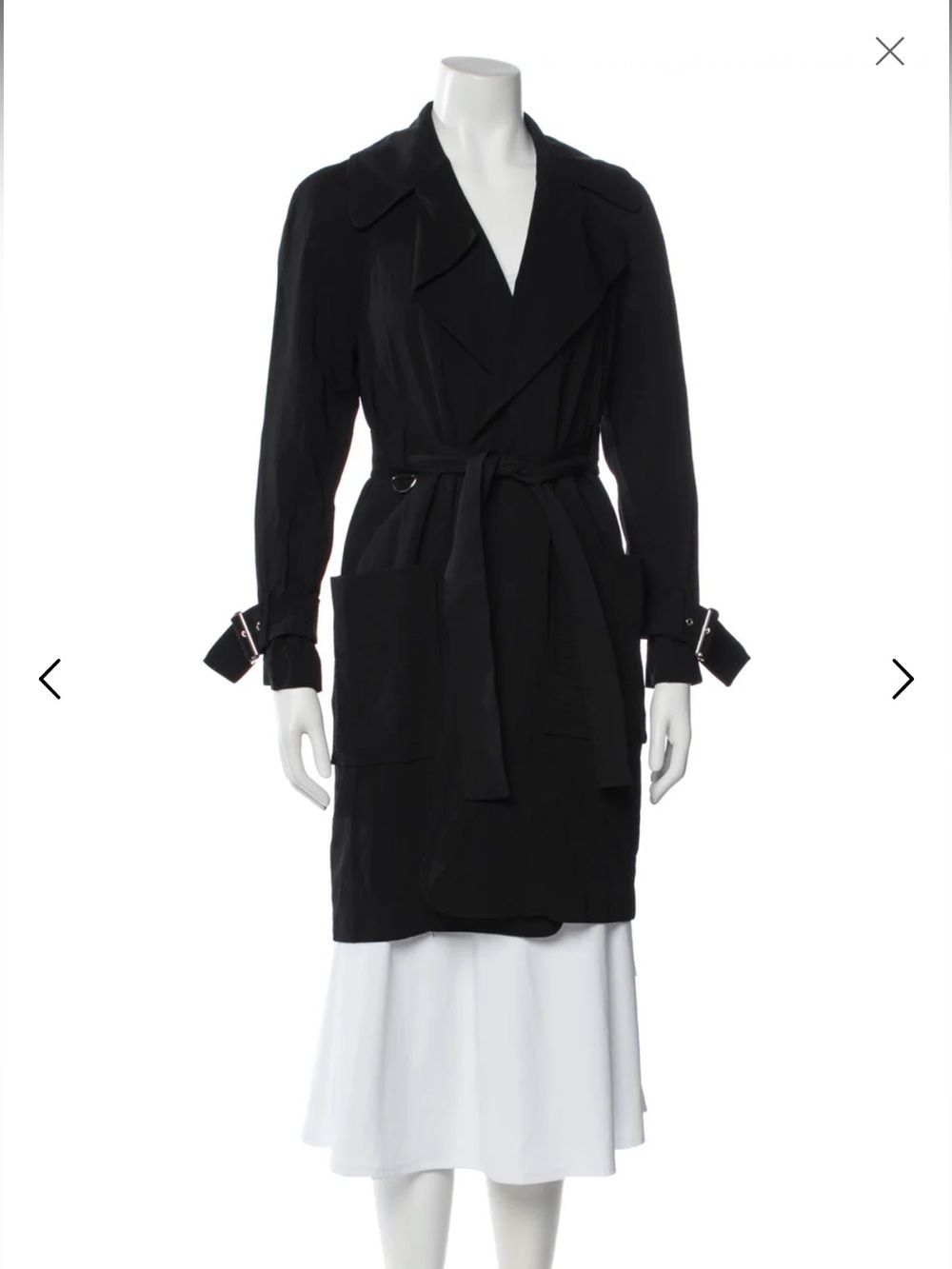 A.L.C. Black Belted Trench Coat